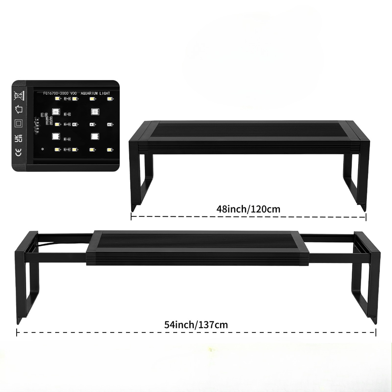 Planted Aquarium Hanging Light - Светодиодный светильник для аквариума 100В-240В, 24/7,