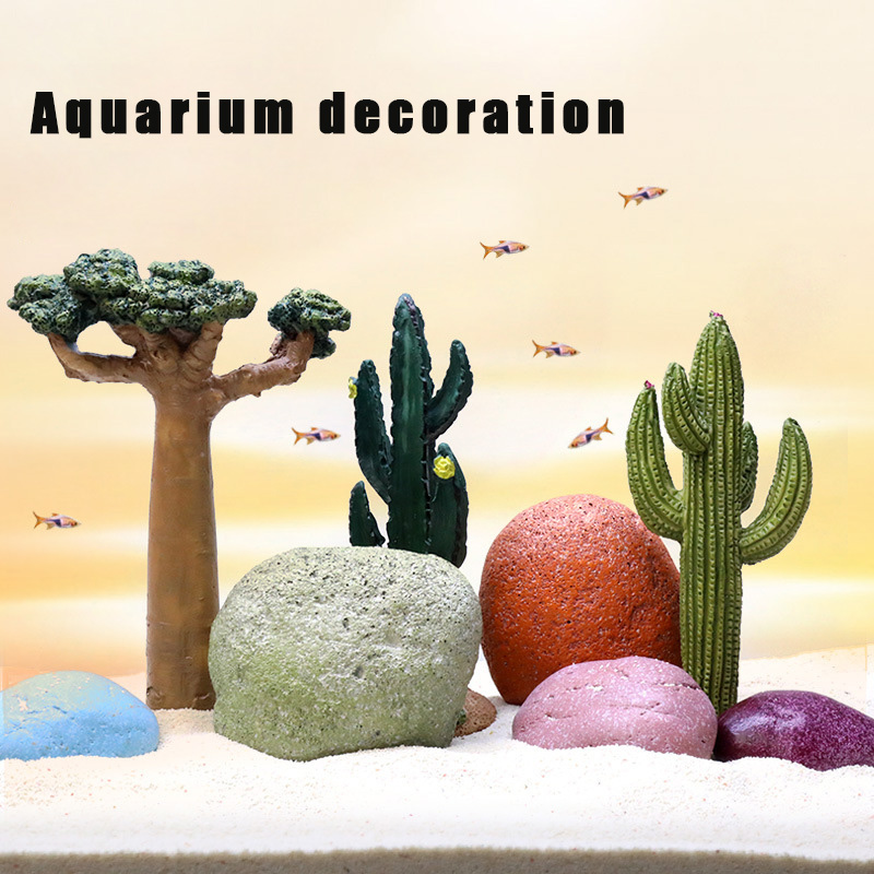 Planted Aquarium Models - Украшение аквариума, модели кактусов для аквариума,